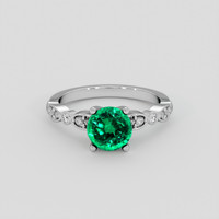 1.41 Ct. Emerald Ring, 18K White Gold 1