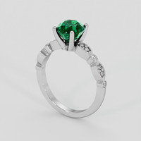 1.41 Ct. Emerald Ring, 18K White Gold 2