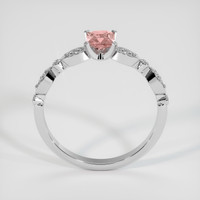 0.40 Ct. Pink Sapphire Ring, 18K White Gold 3