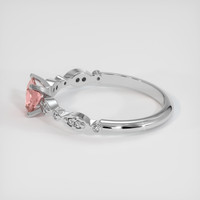 0.40 Ct. Pink Sapphire Ring, 18K White Gold 4