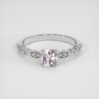 0.76 Ct. Pink Sapphire Ring, 18K White Gold 1