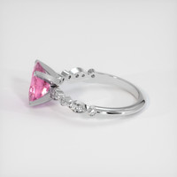 3.06 Ct. Pink Sapphire Ring, 18K White Gold 4