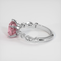 2.15 Ct. Pink Sapphire Ring, 18K White Gold 4
