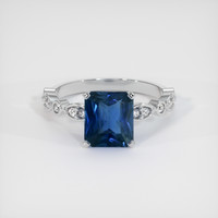 2.54 Ct. Sapphire Ring, 18K White Gold 1