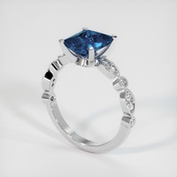 2.54 Ct. Sapphire Ring, 18K White Gold 2
