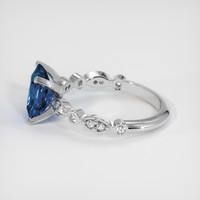 2.54 Ct. Sapphire Ring, 18K White Gold 4