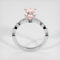 2.57 Ct. Peach Sapphire Ring, 18K White Gold 3