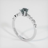 0.76 Ct. Sapphire Ring, 18K White Gold 2