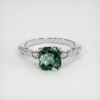 2.10 Ct. Sapphire Ring, 18K White Gold 1