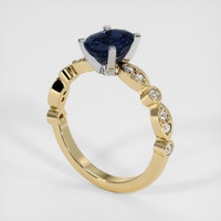 1.35 Ct. Sapphire Ring, 14K White & Yellow 2