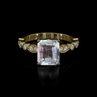 2.00 Ct. Gemstone Ring, 14K White & Yellow 1