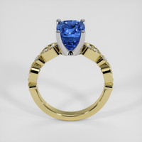 3.40 Ct. Blue Sapphire Ring, 18K White & Yellow 3
