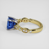3.40 Ct. Blue Sapphire Ring, 18K White & Yellow 4