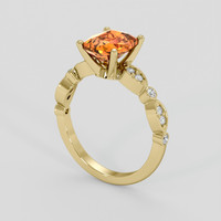 2.37 Ct. Orange Spessartite Garnet Ring, 10K Yellow Gold 2