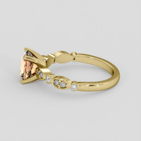 1.63 Ct. Padparadscha Sapphire Ring, 10K Yellow Gold 4