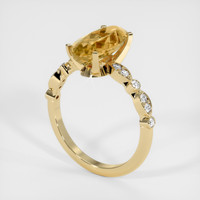 2.92 Ct. Gemstone Ring, 14K Yellow Gold 2