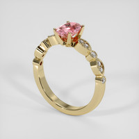 1.17 Ct. Pink Sapphire Ring, 14K Yellow Gold 2