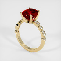 4.17 Ct. Ruby Ring, 14K Yellow Gold 2
