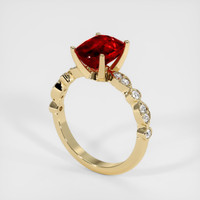 3.07 Ct. Ruby Ring, 14K Yellow Gold 2