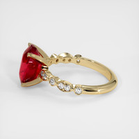 4.09 Ct. Ruby Ring, 14K Yellow Gold 4