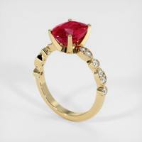 3.17 Ct. Ruby Ring, 14K Yellow Gold 2