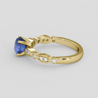 1.71 Ct. Blue Sapphire Ring, 14K Yellow Gold 4