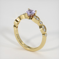 0.91 Ct. Purple Sapphire Ring, 14K Yellow Gold 2
