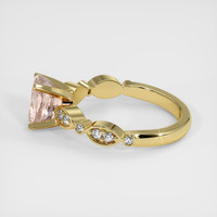2.32 Ct. Peach Sapphire Ring, 14K Yellow Gold 4