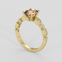 1.63 Ct. Padparadscha Sapphire Ring, 14K Yellow Gold 2