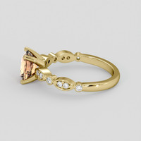 1.63 Ct. Padparadscha Sapphire Ring, 14K Yellow Gold 4