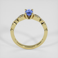 0.70 Ct. Blue Sapphire Ring, 14K Yellow Gold 3