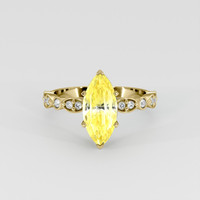 3.96 Ct. Yellow Sapphire Ring, 14K Yellow Gold 1