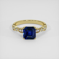 4.23 Ct. Blue Sapphire Ring, 14K Yellow Gold 1