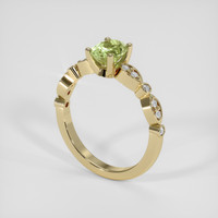 1.68 Ct. Yellowish Green Sapphire Ring, 14K Yellow Gold 2