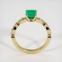 0.75 Ct. Emerald Ring, 18K Yellow Gold 3