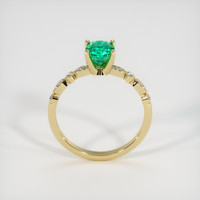 0.74 Ct. Emerald Ring, 18K Yellow Gold 3