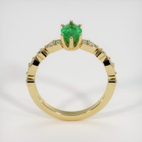 0.92 Ct. Emerald Ring, 18K Yellow Gold 3