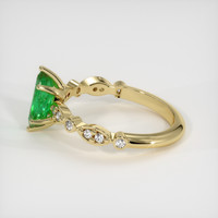 0.92 Ct. Emerald Ring, 18K Yellow Gold 4