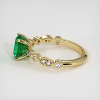 1.09 Ct. Emerald Ring, 18K Yellow Gold 4