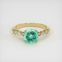 1.50 Ct. Emerald Ring, 18K Yellow Gold 1