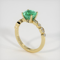 1.50 Ct. Emerald Ring, 18K Yellow Gold 2