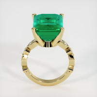 11.15 Ct. Emerald Ring, 18K Yellow Gold 3