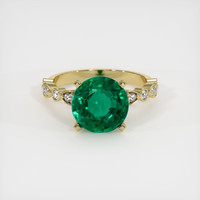 3.36 Ct. Emerald Ring, 18K Yellow Gold 1