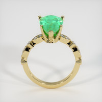 3.23 Ct. Emerald Ring, 18K Yellow Gold 3
