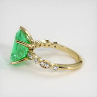 3.23 Ct. Emerald Ring, 18K Yellow Gold 4