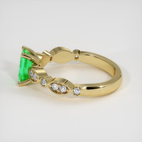 0.63 Ct. Emerald Ring, 18K Yellow Gold 4