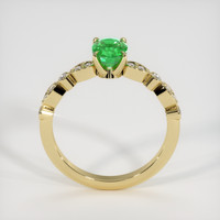 0.69 Ct. Emerald Ring, 18K Yellow Gold 3