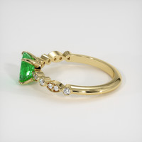 0.69 Ct. Emerald Ring, 18K Yellow Gold 4