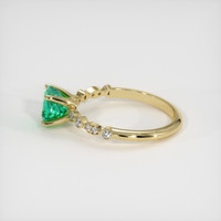 0.74 Ct. Emerald Ring, 18K Yellow Gold 4