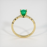 0.73 Ct. Emerald Ring, 18K Yellow Gold 3